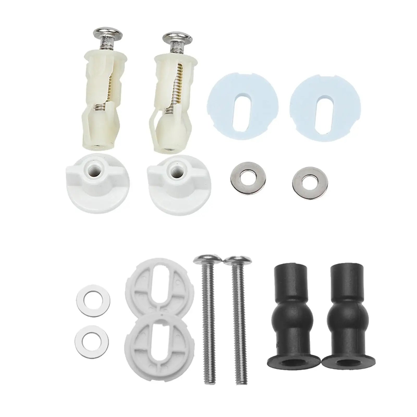 Toilet Seat Screws Kit with Nuts, Washers, Heavy Duty Fasteners Spares