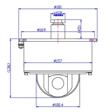 IP68 방폭 천장 장착 돔 카메라 브래킷 스테인리스 스틸 304 316 광각 야간 투시 기능 및 1년 보증