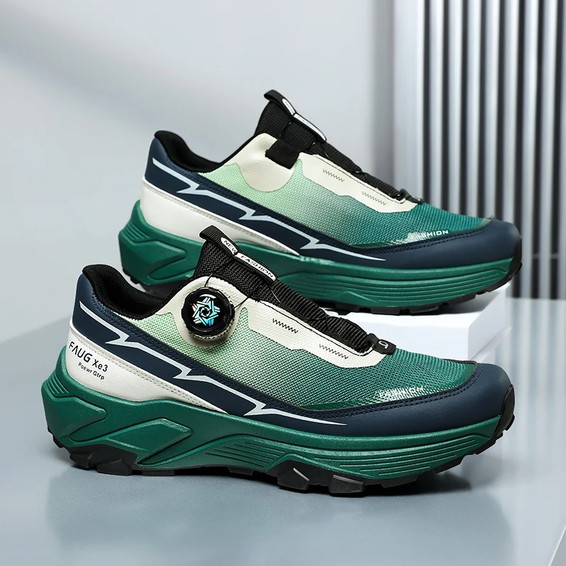 

Fashion Rotating Buckle Men Mesh Sneakers Comfort Breathable Men's Running Shoes Platform Casual Sports Shoes Man Athletic Shoes