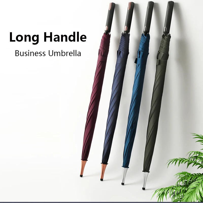 

High Quality Fashion Umbrella Rain Long Handle Business Windproof Luxury Outdoor Umbrella Big Waterproof Paraguas Rain Gear