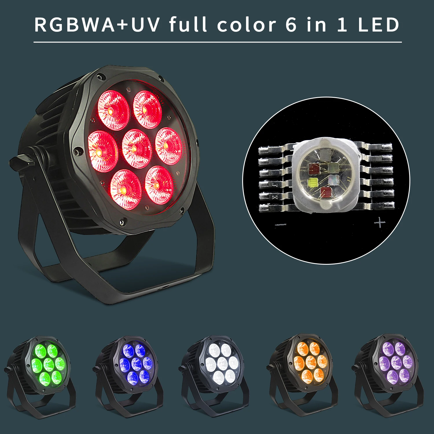 Wasserdicht 7x18w rgbwa uv 6 in 1 led par light ip65 bühnen leuchte im freien dmx gesteuerte bühnen beleuchtung dj disco licht