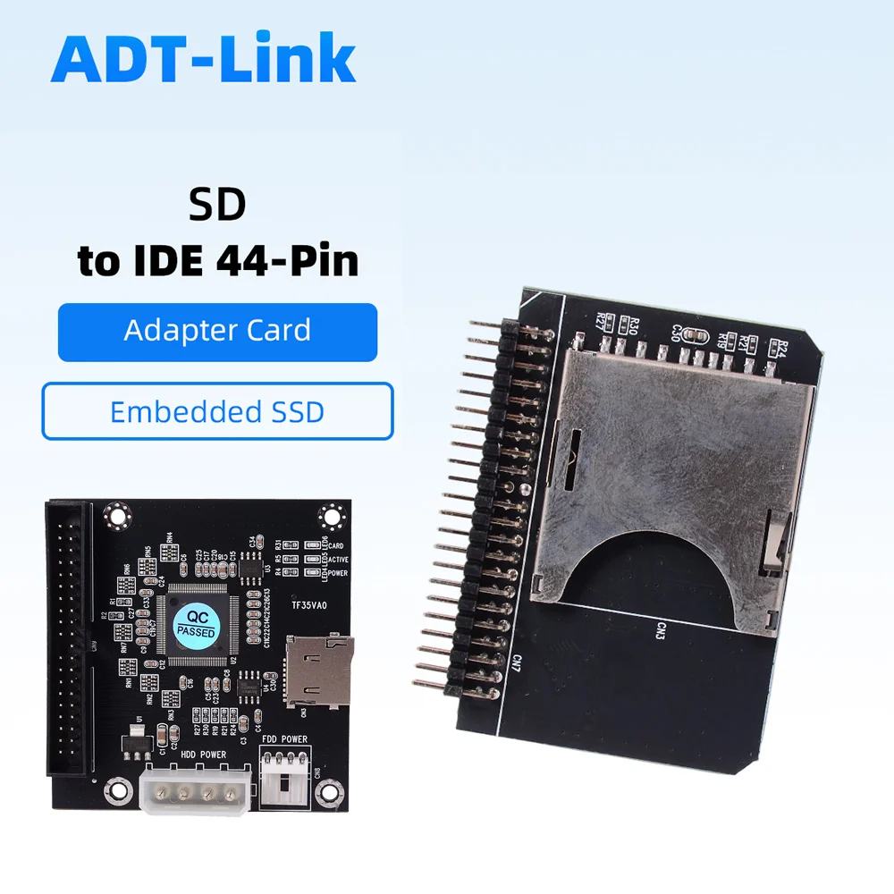 SD To 2.5-pin IDE 44Pin Industrial Mobile SSD Embedded Storage Adapter Card / SD To IDE 40pin TF To 3.5-inch IDE TF 44Pin memory