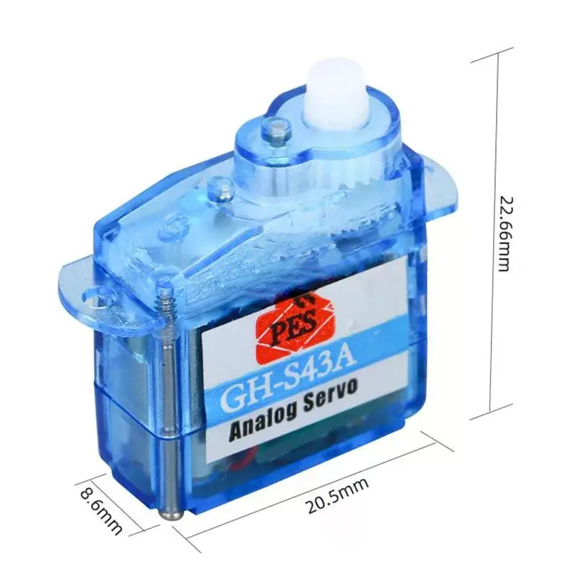 Micro Digital Servo Modelagem Acessórios, 0.8kg.cm, 90 °, 3.6-4.8V, apto para carros RC, barcos, robô, avião, helicóptero, 4.3g