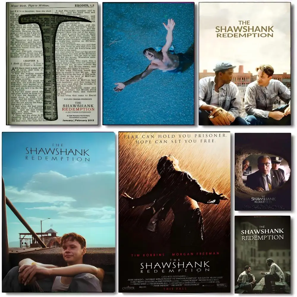 Classic Movie The S-Shawshank R-Redemption Poster Wall art print art suitable for living room bedroom bar parlor home decor gift