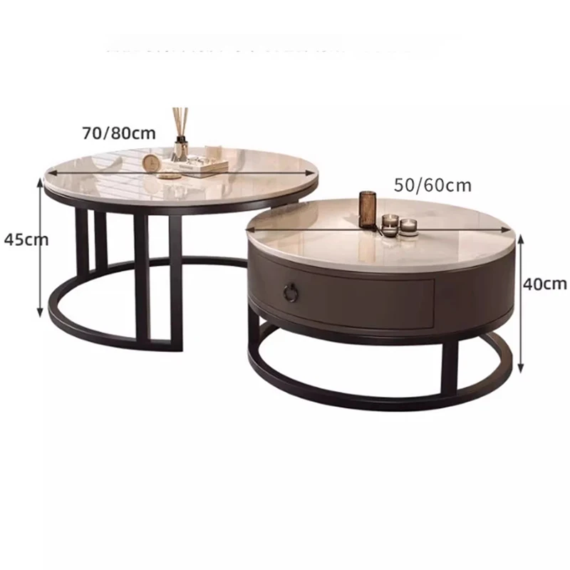 -hhLuxury Aesthetic Elegant Style Side Table Space Saving Design Coffee Tables Creative Casa Arredamento Living Room Furniture*
