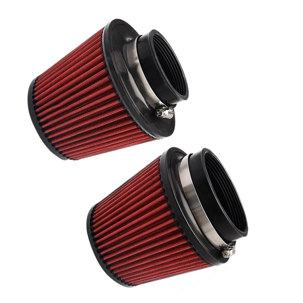 

Круглый воздушный фильтр с высоким расходом, впускной индукционный конус, моющийся воздушный сапун для автомобиля, грузовика, модификации автомобиля, красный цвет