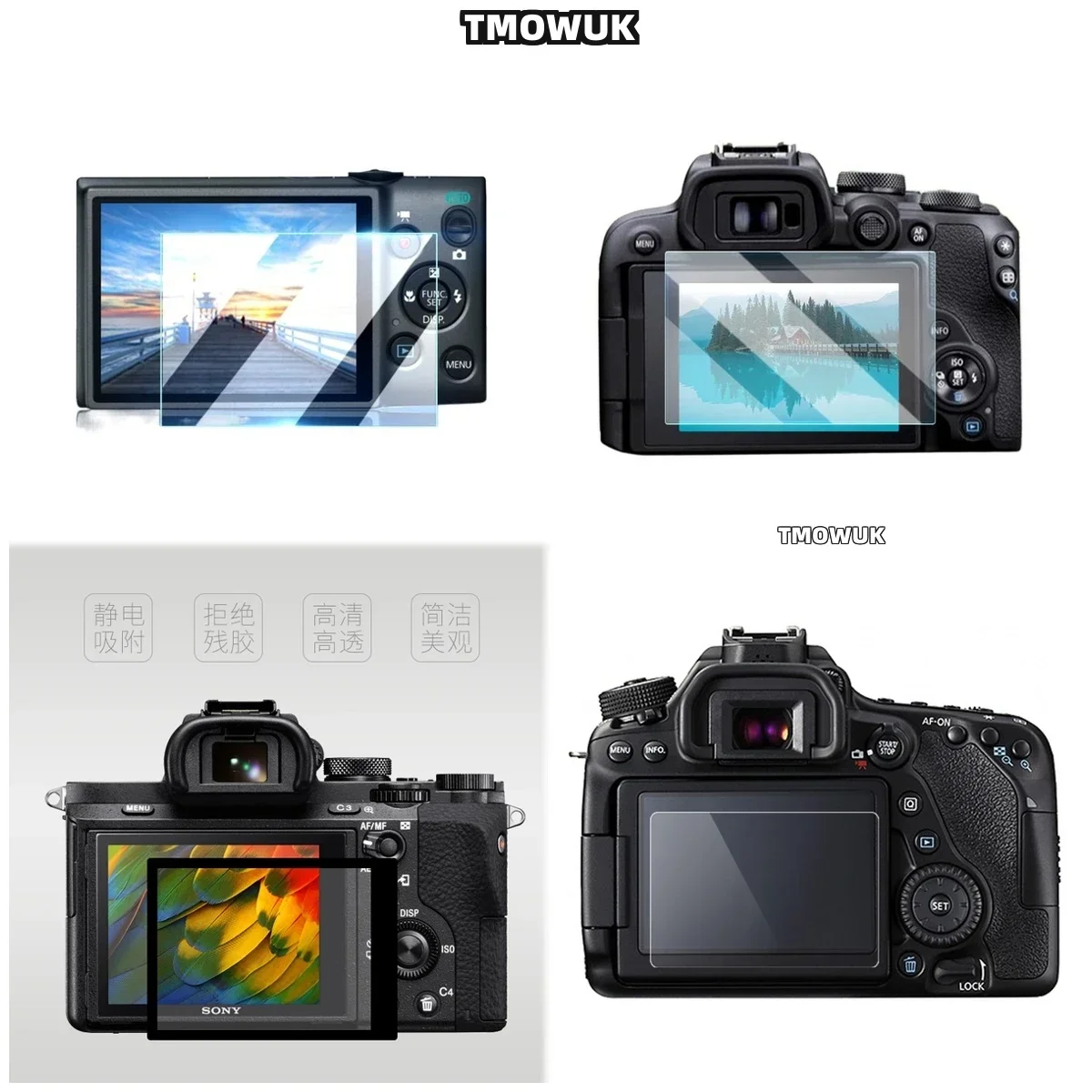 

For Canon R6 R7 Professional Photography Grade - 9H Tempered Glass Screen Protector With Anti-Scratch