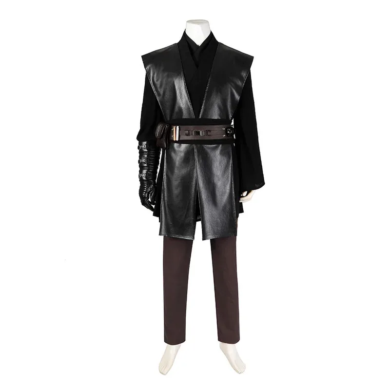 

az15Anakin Skywalker Cosplay Costume Men Jedi Knight Fantasia Cloak Belt Full Set Halloween Carnival Party Suit