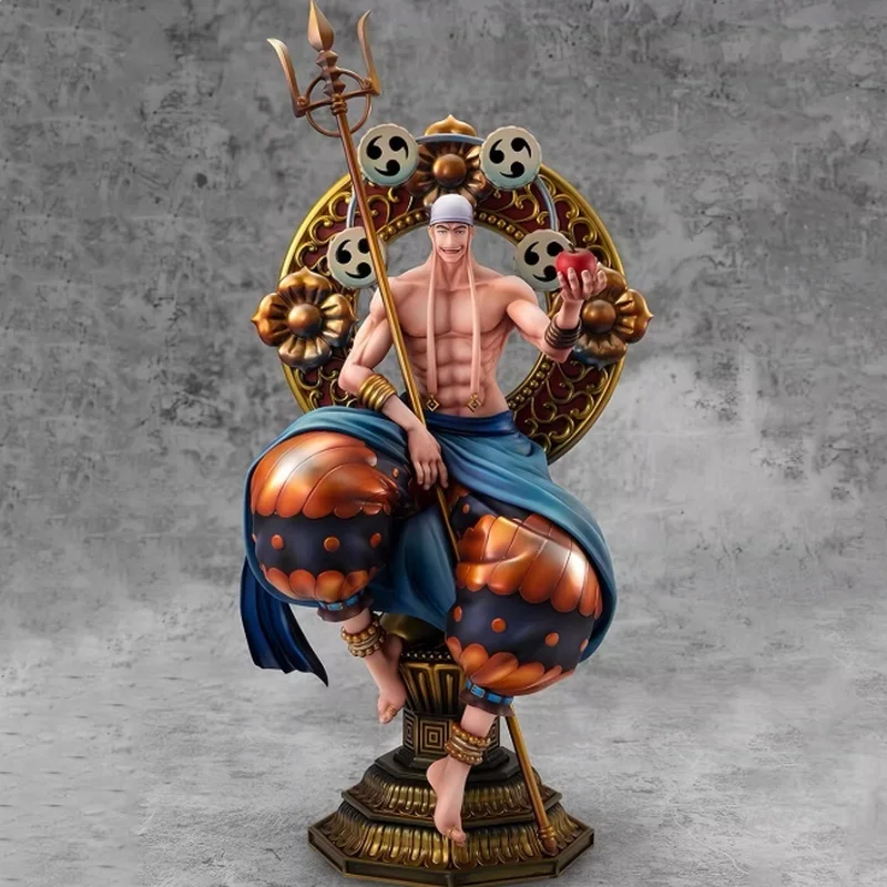 

One Piece Thunder God Aini Road GK Handheld 39 Cm Pop Max Аниме Фигурка Модная игровая статуя Модель Орнамент с подарочной коробкой