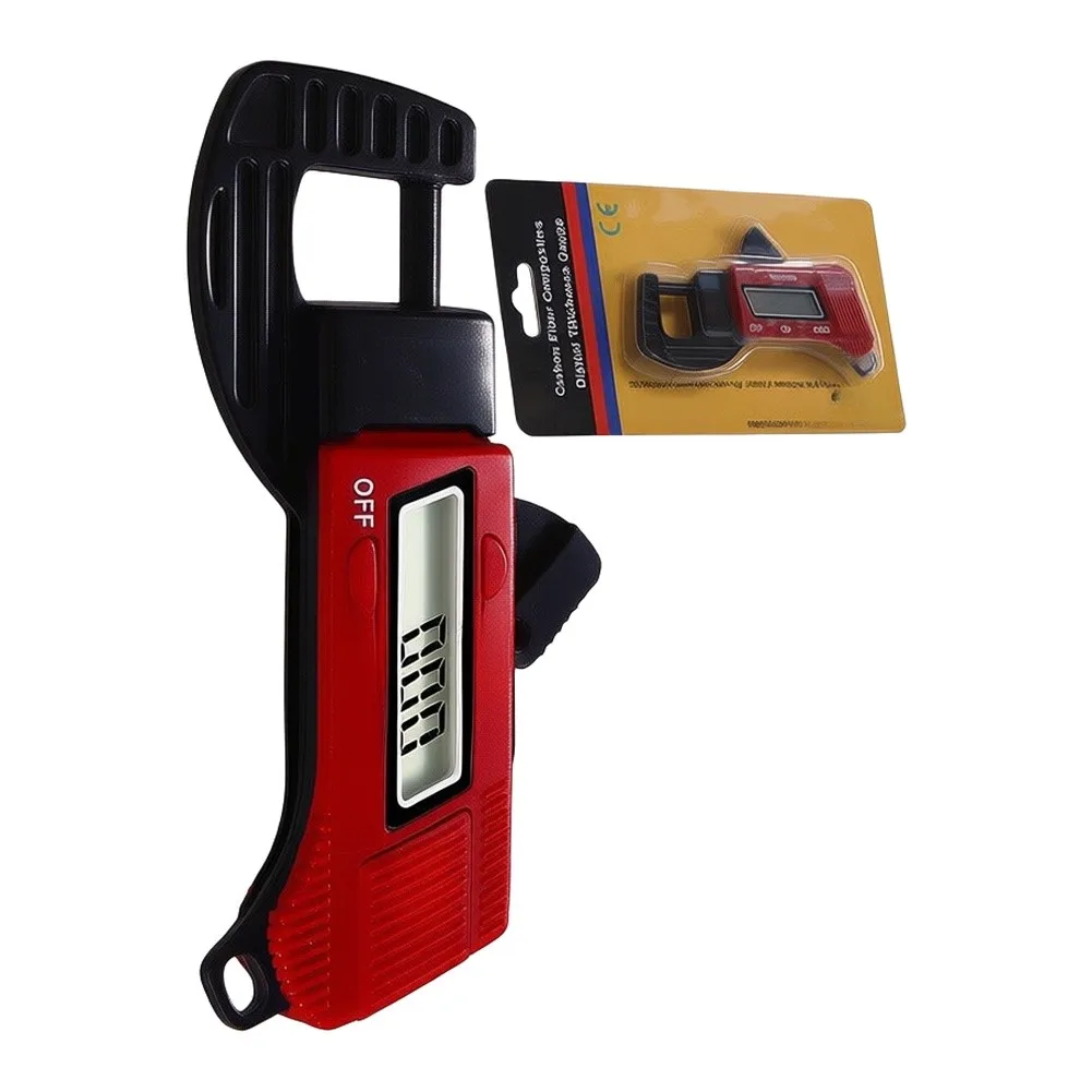 LCD Digital Thickness Gauge for Leather Paper Board Jewelry Measurement Tool ABS Plastic 0.01mm Resolution Size
