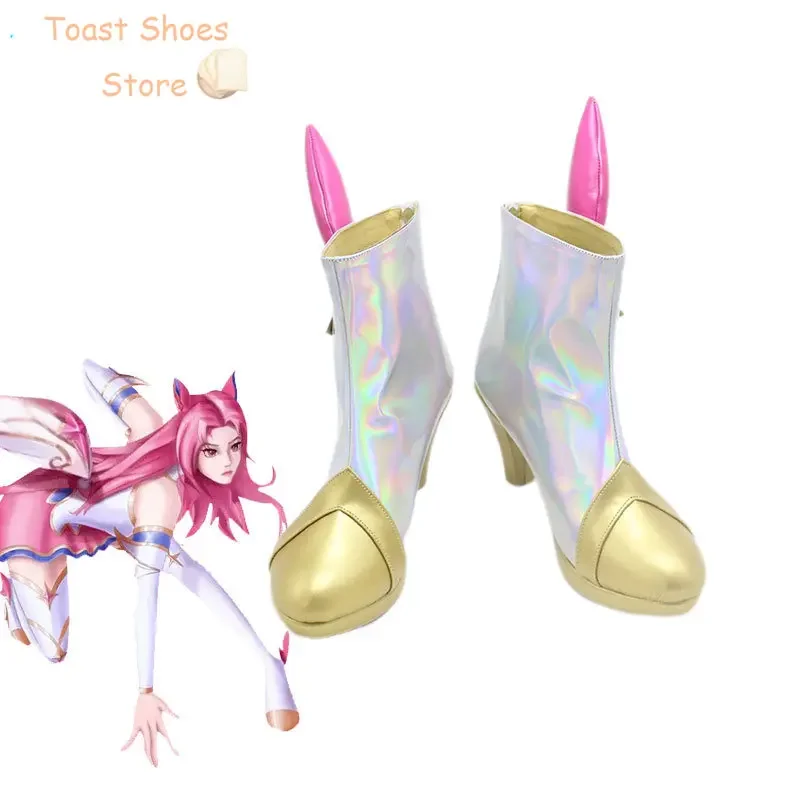 Kaisa Cosplay Shoes LOL Star Guardian Kai'Sa Cosplay PU Shoes Halloween Carnival Boots Cosplay Props Costume Prop