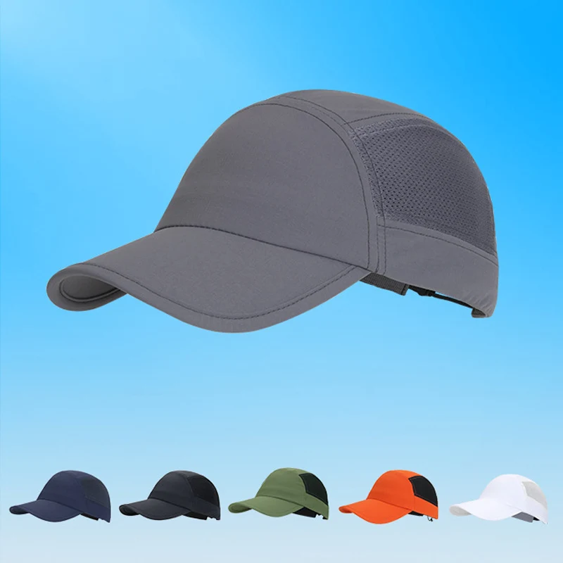 

Быстросохнущие сетчатые спортивные козырьки, дышащая, легкая, регулируемая кепка на шнурке, уличная защита от солнца, летняя шапка для бега и пешего туризма