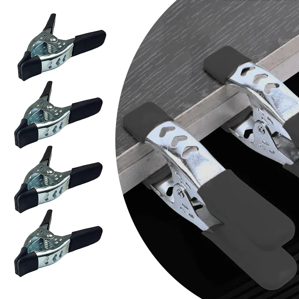 

4pcs 6Inch Spring Clamp A-Shaped Metal Clamps Soft Plastic Tips Grip Craft Clips Heavy Duty Woodworking Fixing Clip