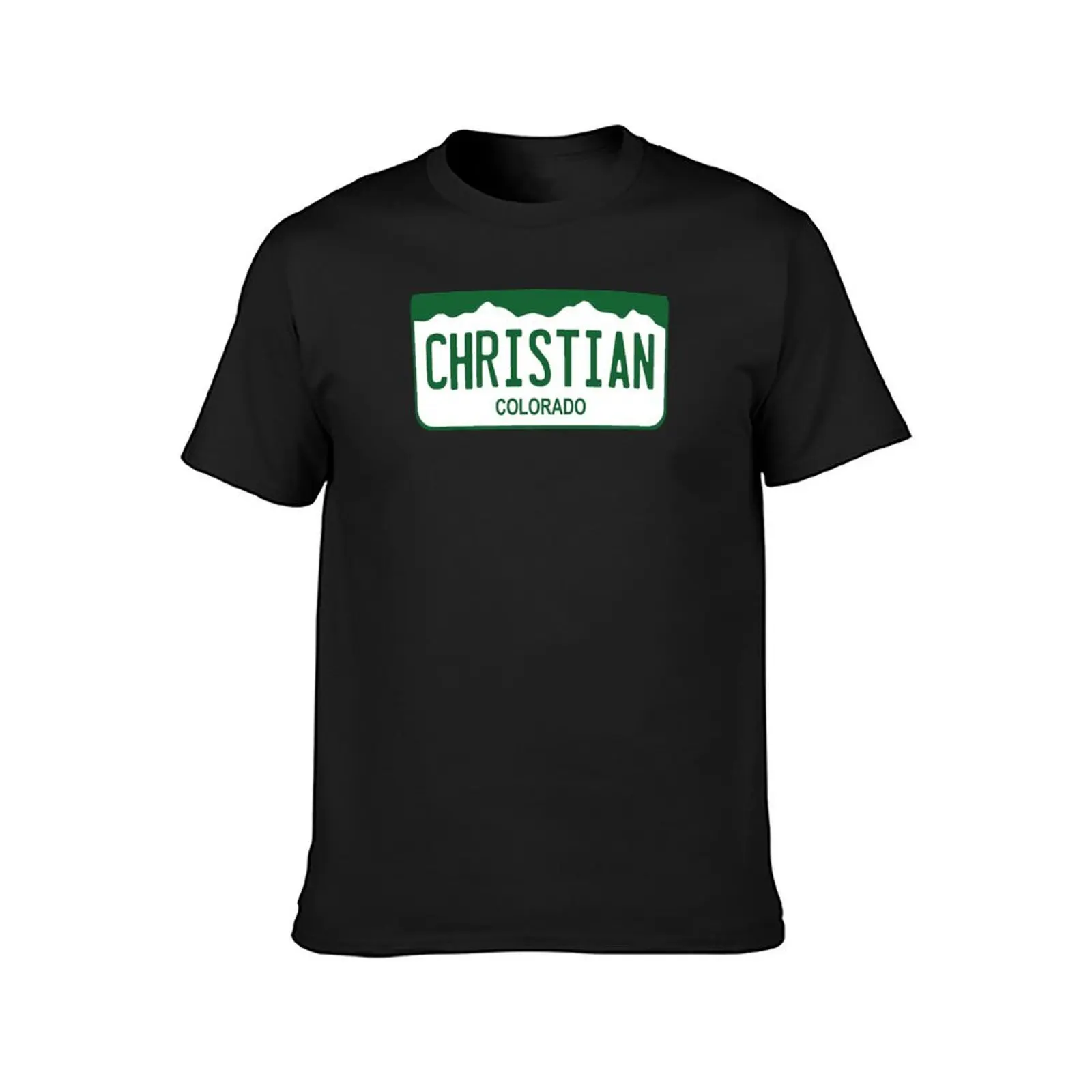 Colorado License Plate - Christian T-Shirt funnys tees anime clothes sports fans t shirts for men pack