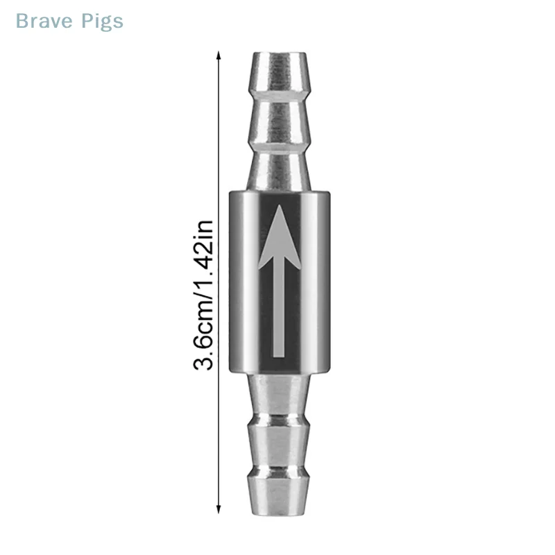 Voor CO2 Apparatuur Terugslag Water Voor 4mm Pijp Aquarium Rvs Terugslagklep Dioxide Cilinder Naar CO2 Systeem Diffuser