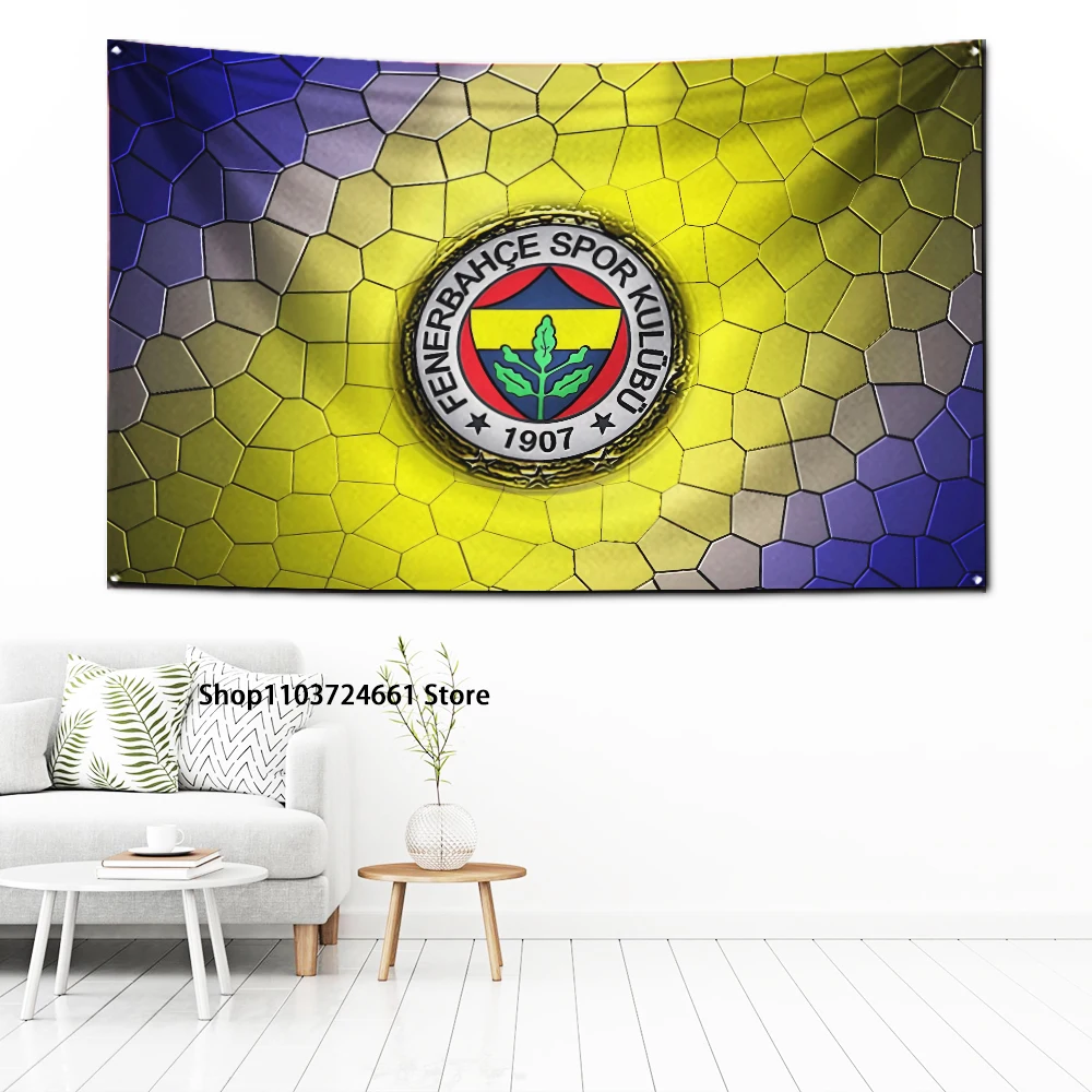 60x90cm Turkey Fenerbahce SK 1907 Flag Polyester Digital Printing Banner for Garage Wall Art Out Door Decoration