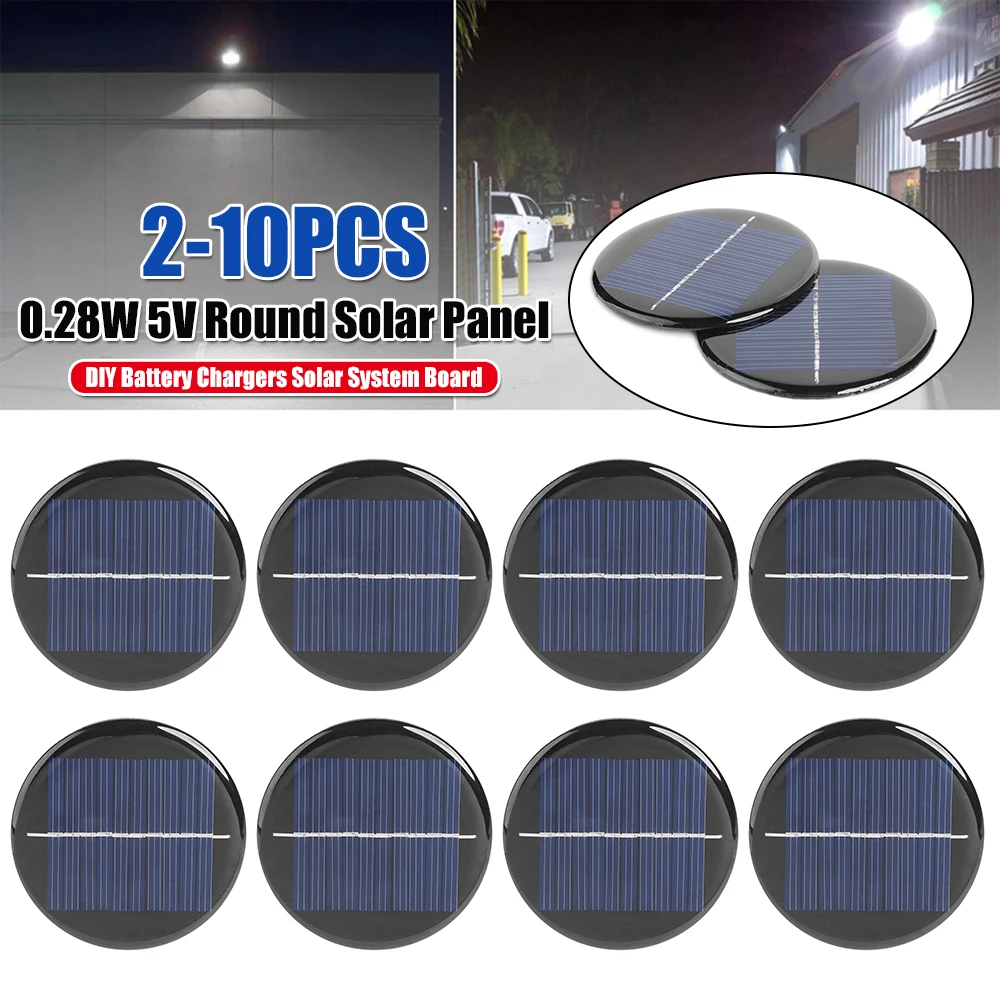 Mini-Solarpanel, Powerbank-Ladegerät, Outdoor DIY Solarstromsystem, Rundes Lampenpanel zum Aufladen