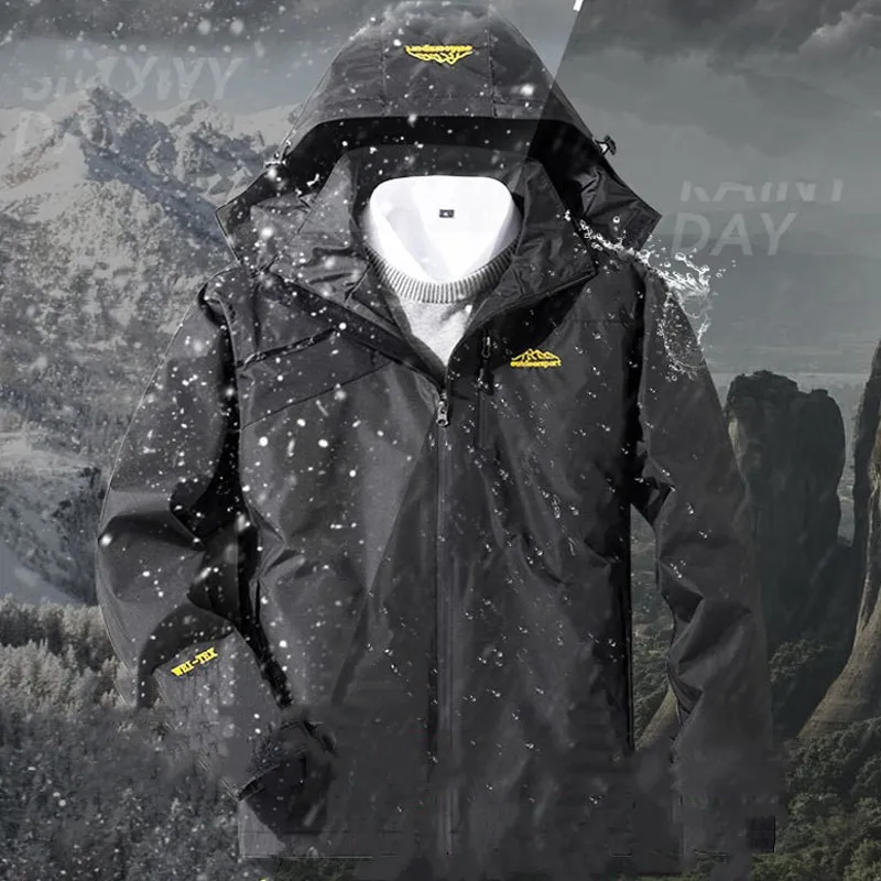 

New Fashion Men's Spring Casual Jacket Thin Solid Outdoor Hooded Male Windprrof Zipper Jackets Outerwear Coats Plus Size 5XL