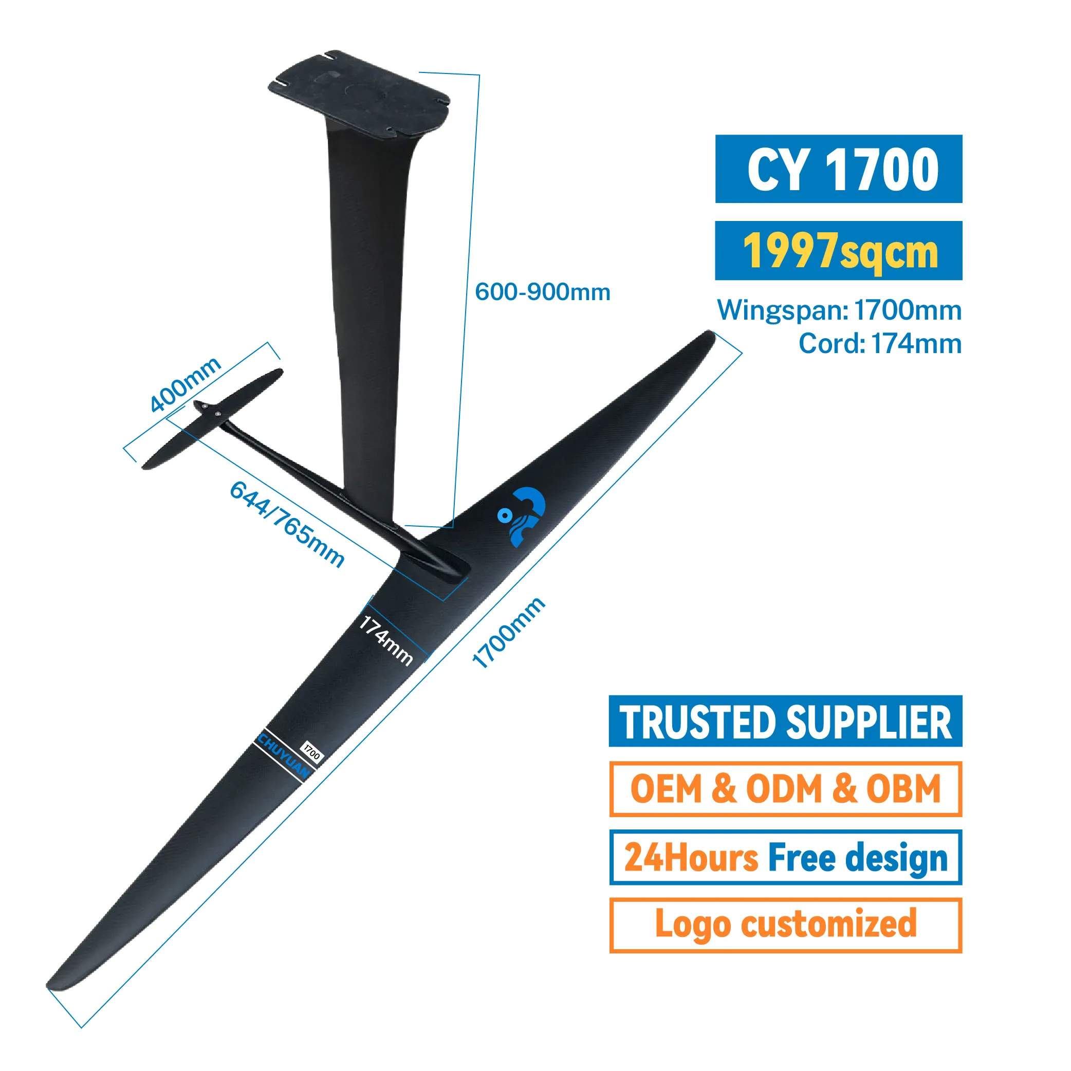 

Gold Seller CY1700 High Quality Unisex Carbon Fiber Surfboard Wholesale Windsurfing Water Wood Water Sports Equi