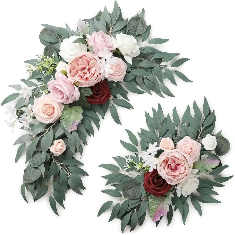 Ribbon strip romantic beautiful wedding sign corner flower stage background color desktop display decoration