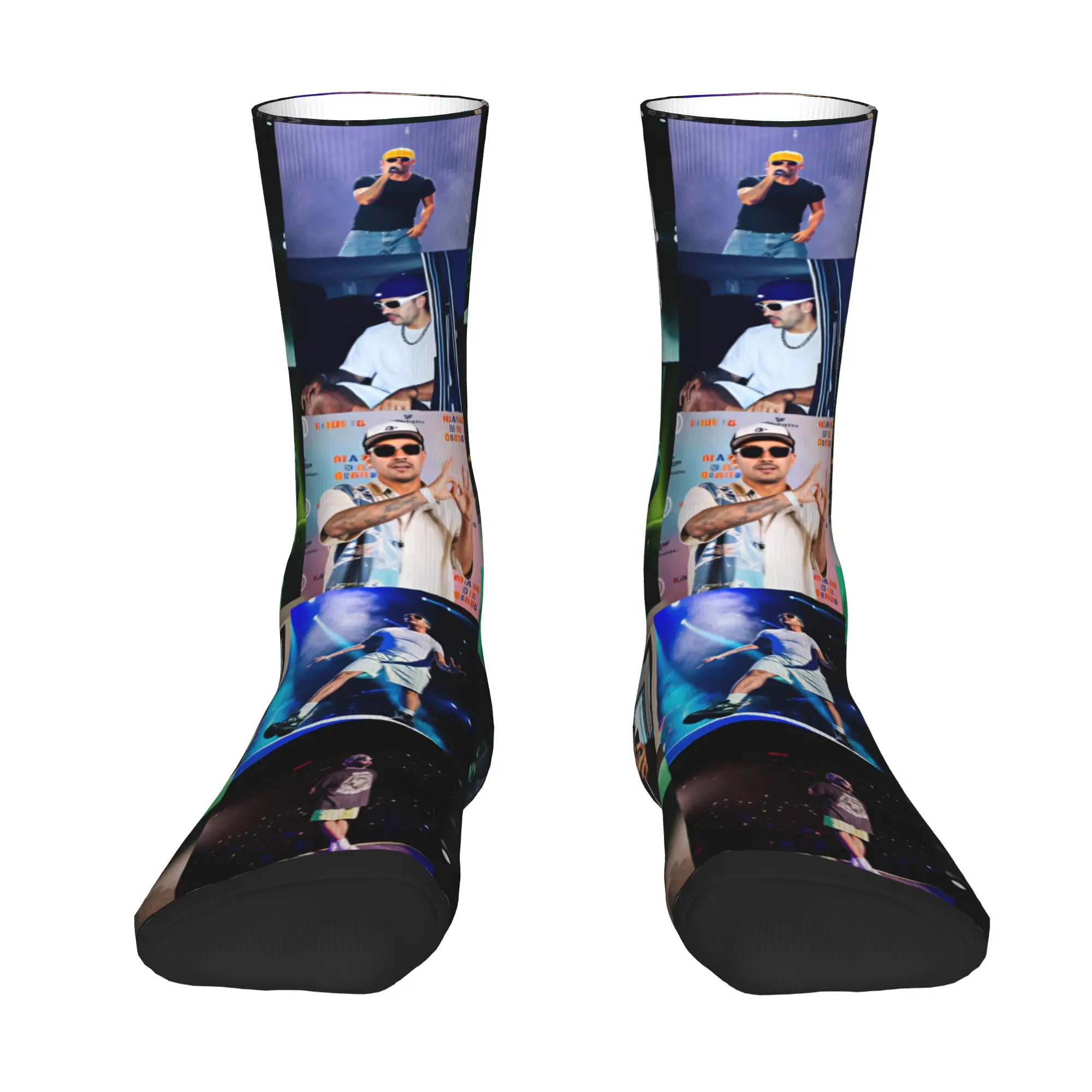 Funny Printed Colombian F-Feids f-Ferxxos Rapper Rap Music Singer Socks for Women Men Stretchy Summer Autumn Winter  Crew Socks