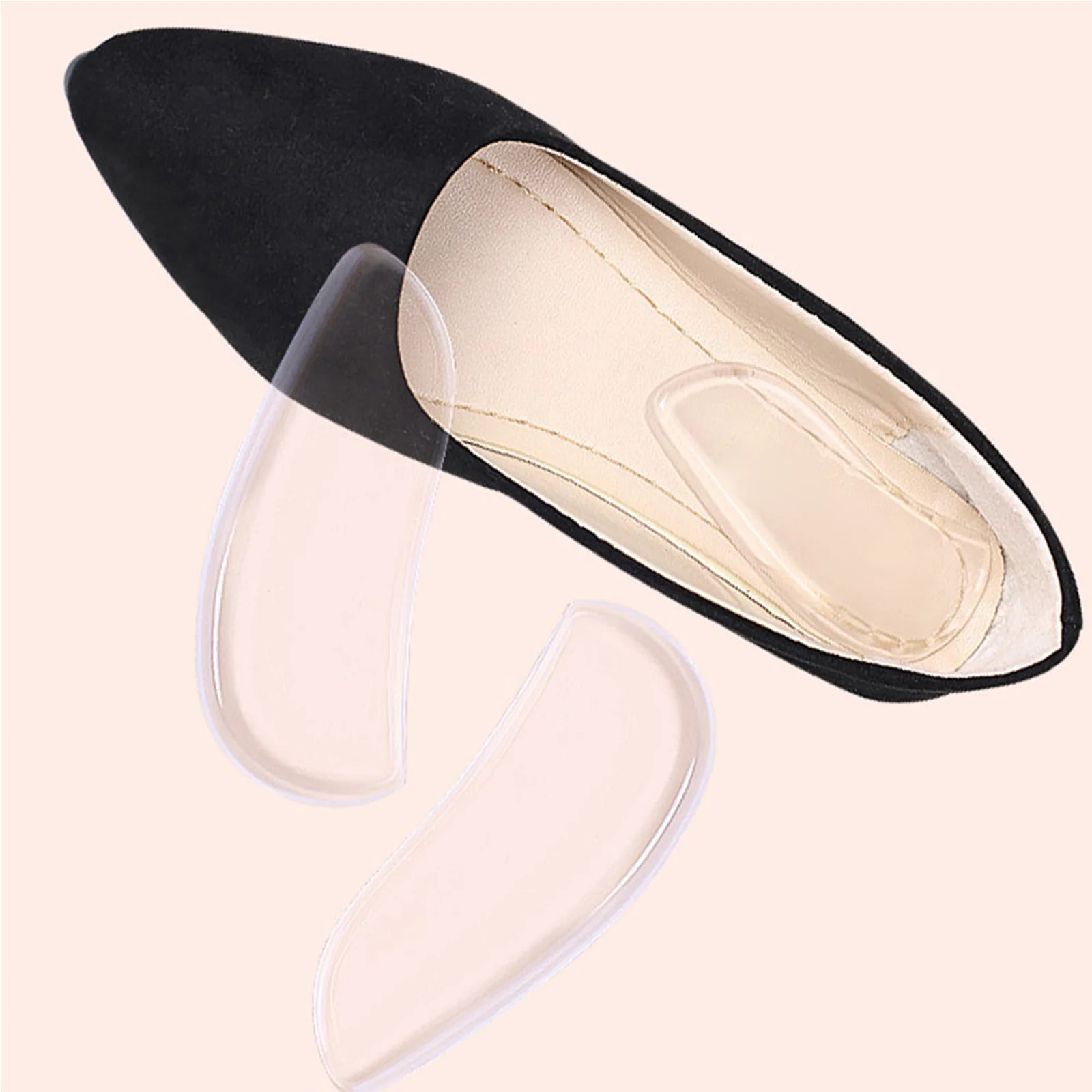 4Pairs Orthopedic Heel Cups Gel Inserts Flatfoot Corrector Feet Support Insole Pronation Supination Leg Correction