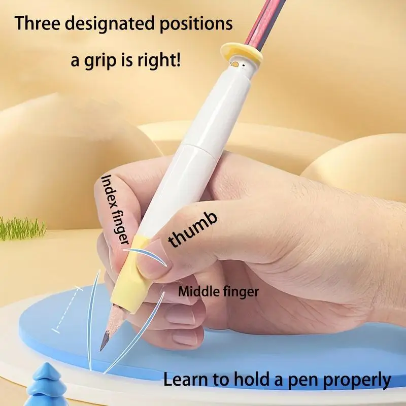 Imagem -05 - Ergonomic Pencil Grip Corrector para Crianças Universal Resistente Educação Material Escolar