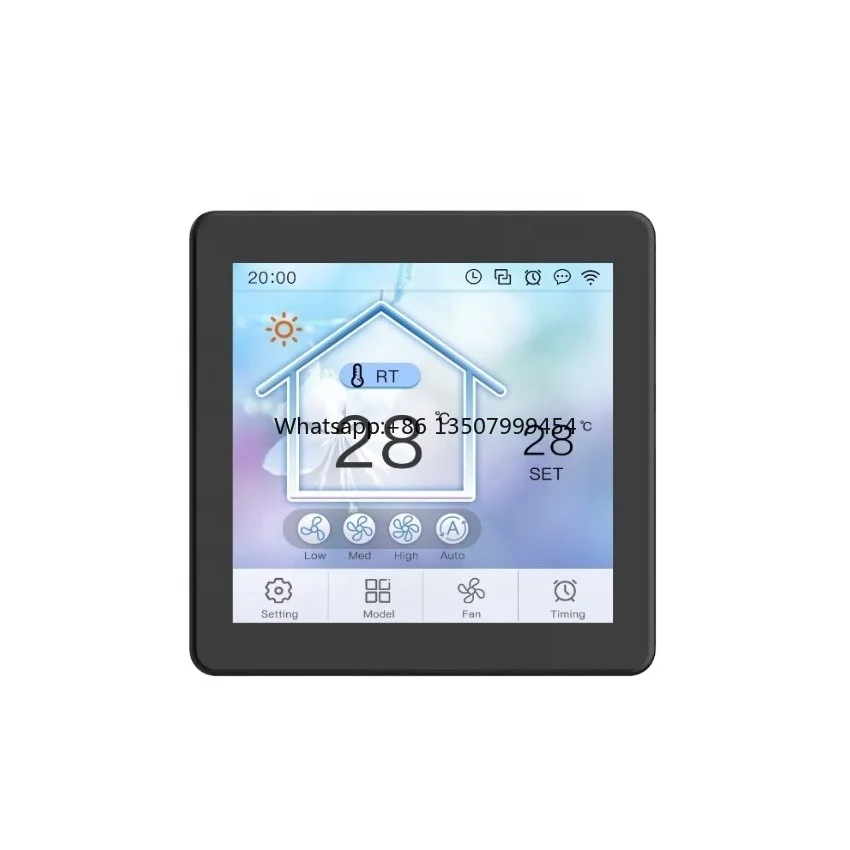 

4 Inch 86 Box LCD Display Capacitive Temperature Controller Wi-Fi Thermostat 220V Light Curtain Floor Heating Factory Price