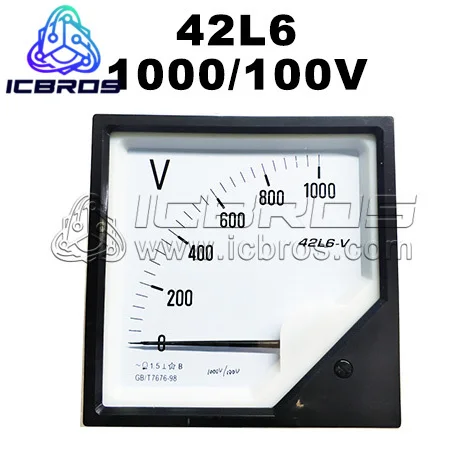 Pointer Type Medium 42L6-1000/100V 1000Hz 500Hz 2500Hz IntermedIate Frequency Voltmeter
