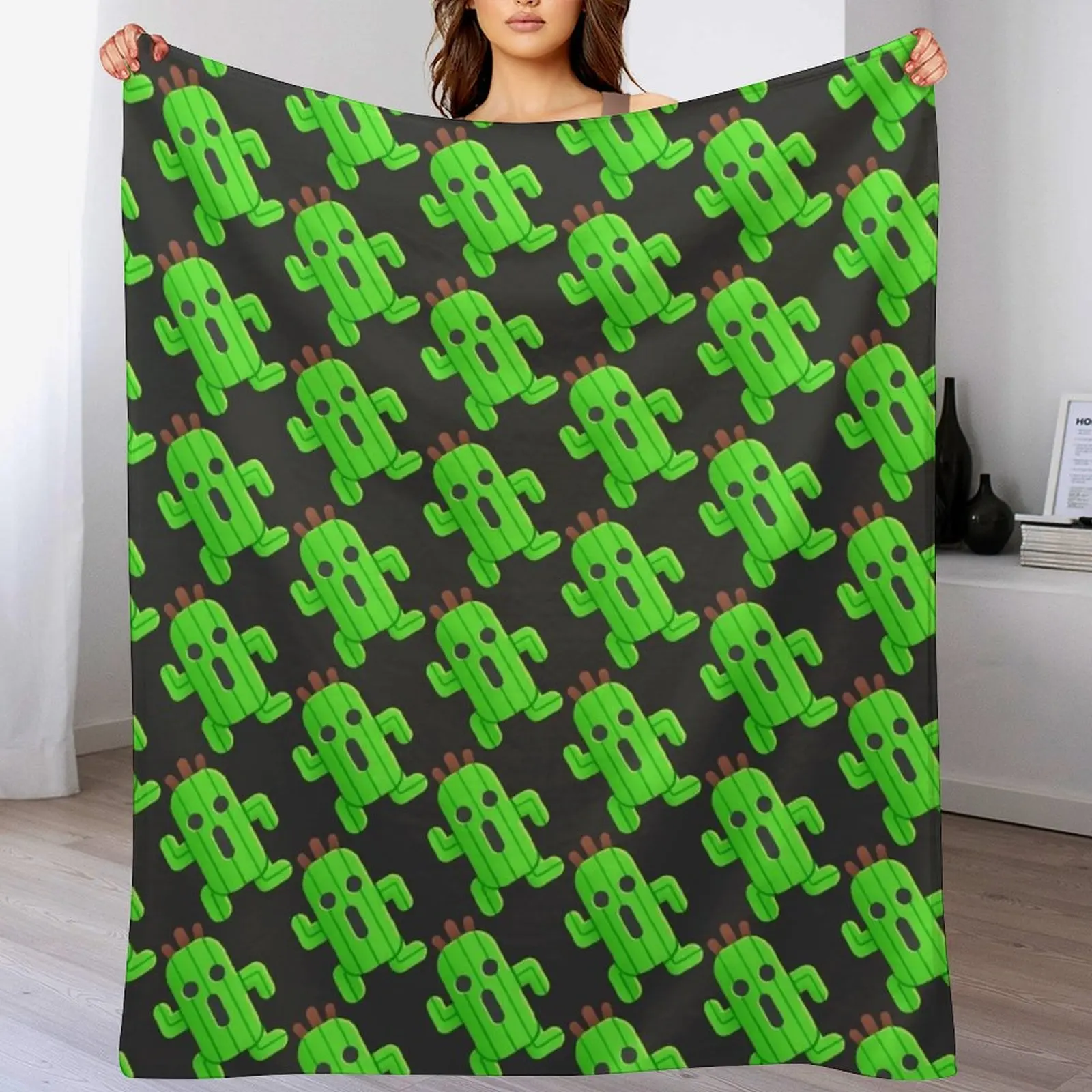 Lil' Cactuar Throw Blanket Travel Luxury Throw Decoratives Winter beds Blankets