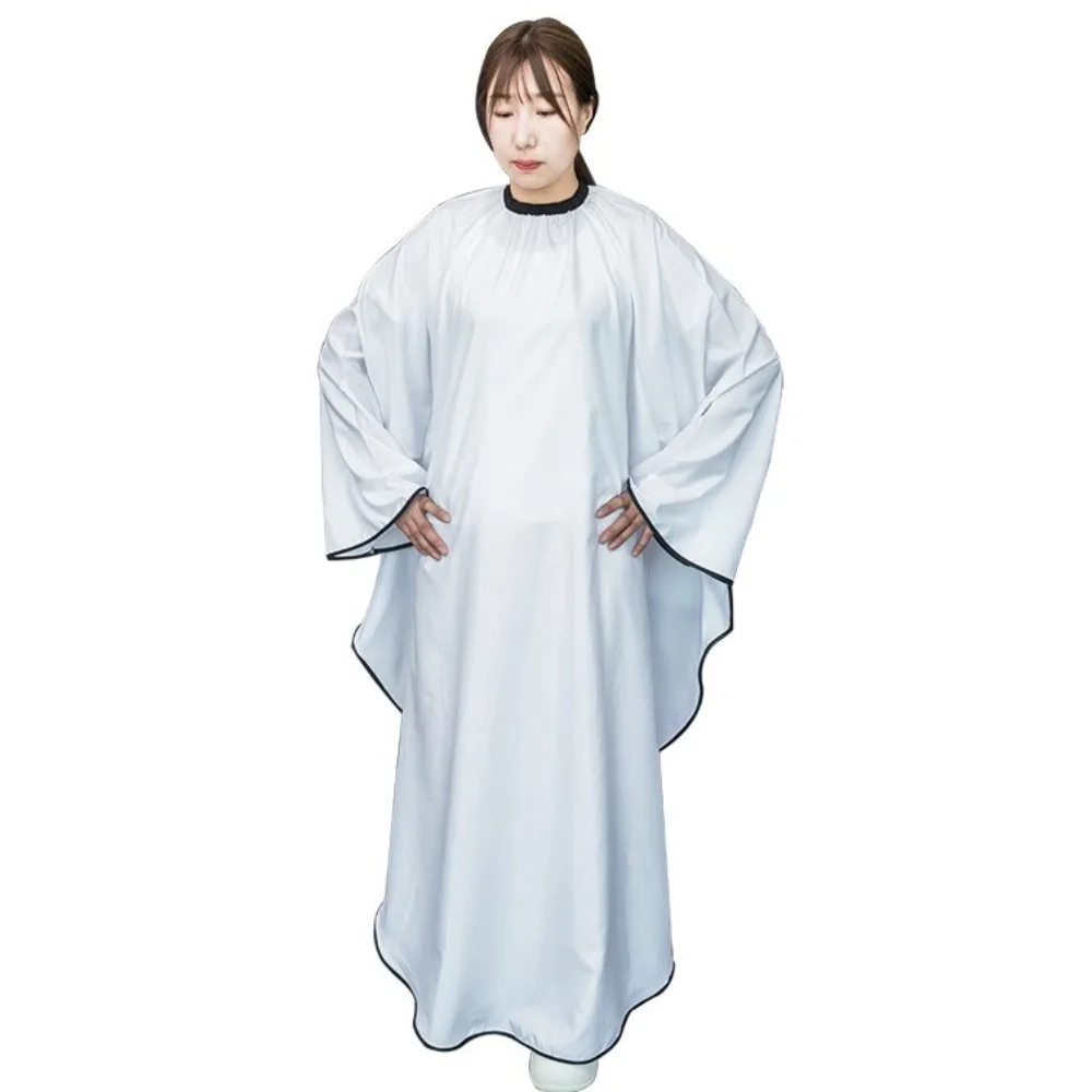 

Водонепроницаемая накидка для стрижки волос с длинными рукавами, парикмахерское пальто, профессиональный фартук для стрижки, антистатическая накидка, парикмахерская ткань для салона