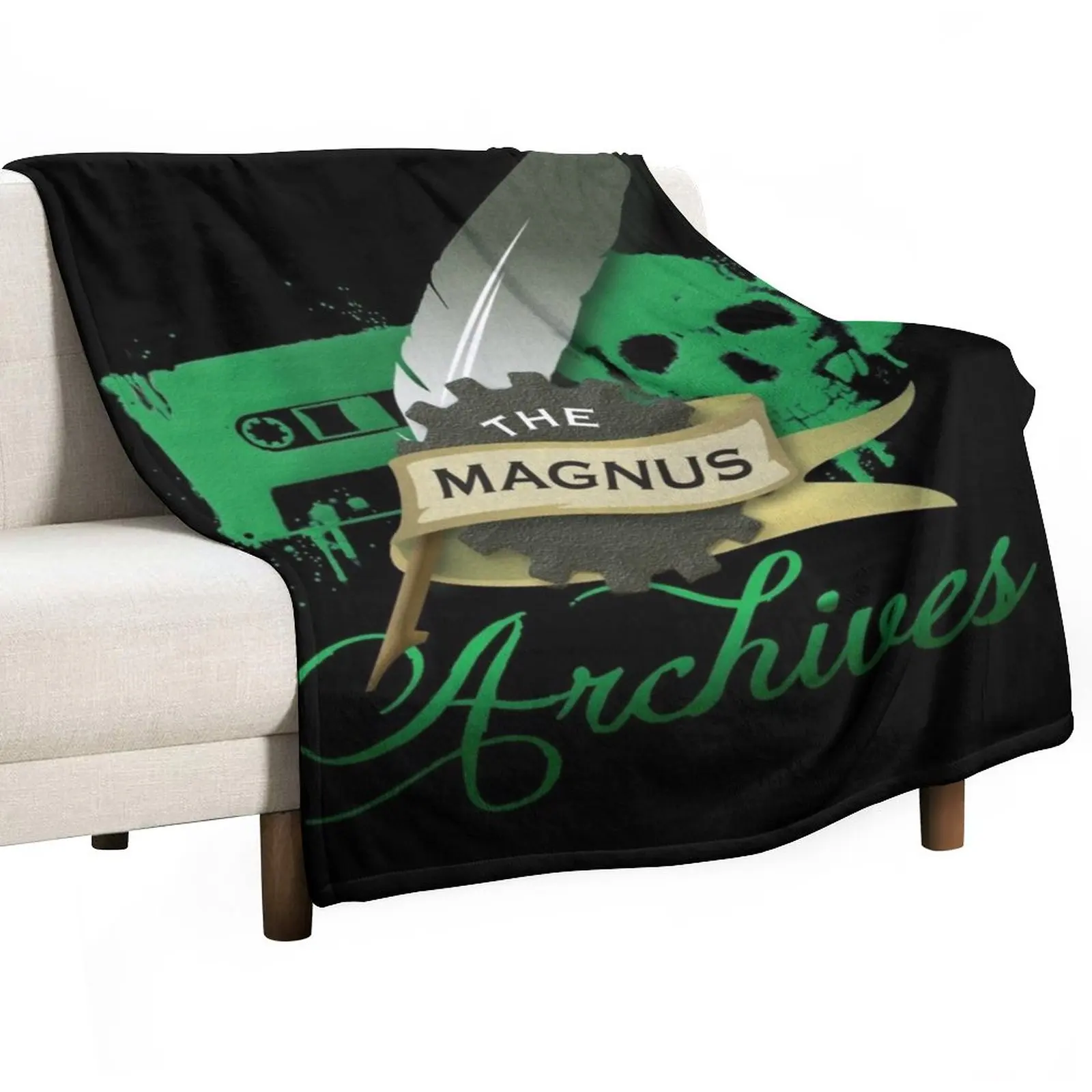 The Magnus Archives Logo Throw Blanket Luxury Brand Blanket blankets and blankets Flannel Blanket