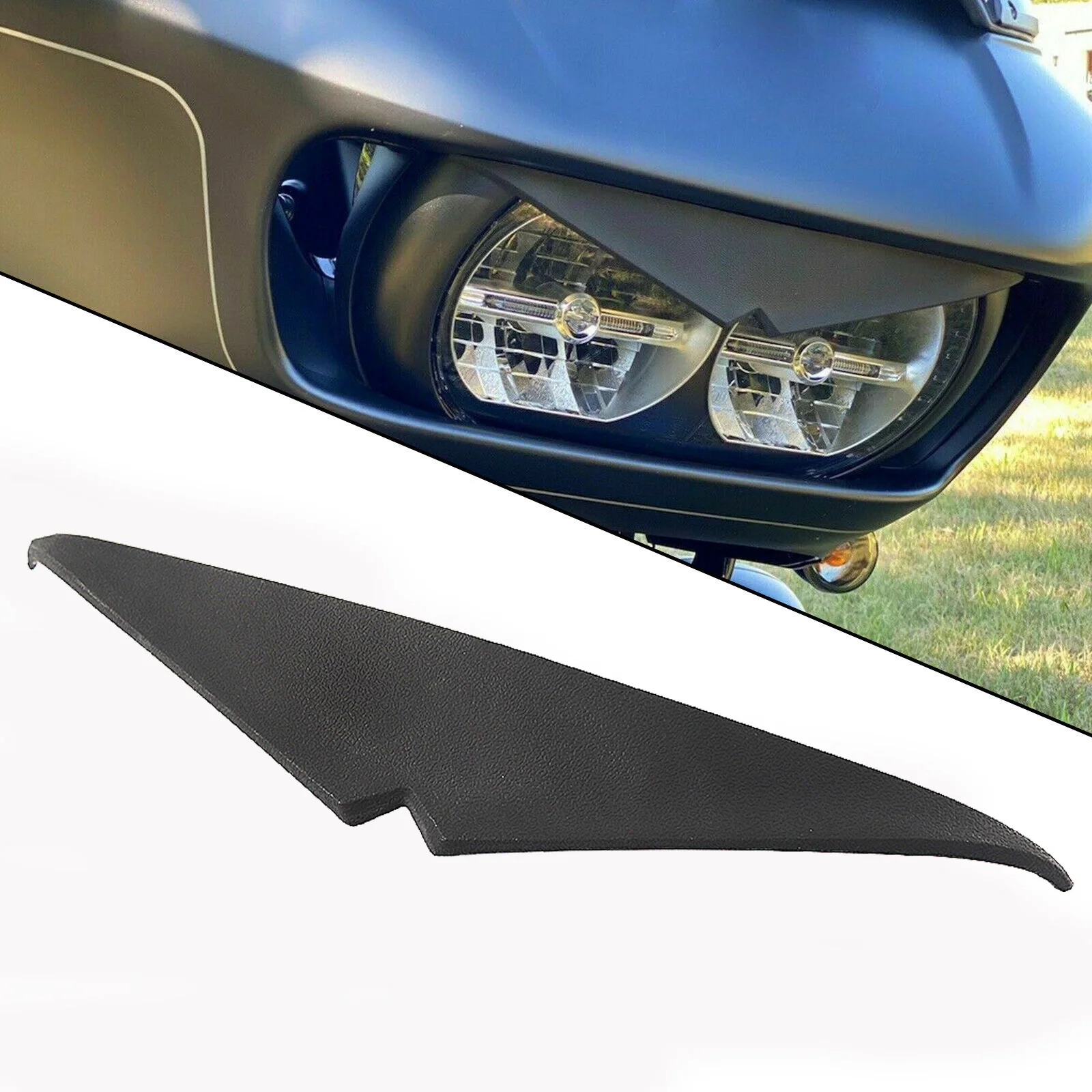 Black Mean Mug Bezel Motorcycle Headlight Cover Guard For Harley Road Glides Special CVO Road Glides Standard FLTRX 2015-2020