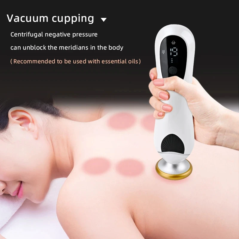 Elektrisch Vacuüm Schrapen Cupping Instrument Vacuümverwarming Cellulitis Afslankende Massage Instrument Meridiaan Release Rustgevende Muscl