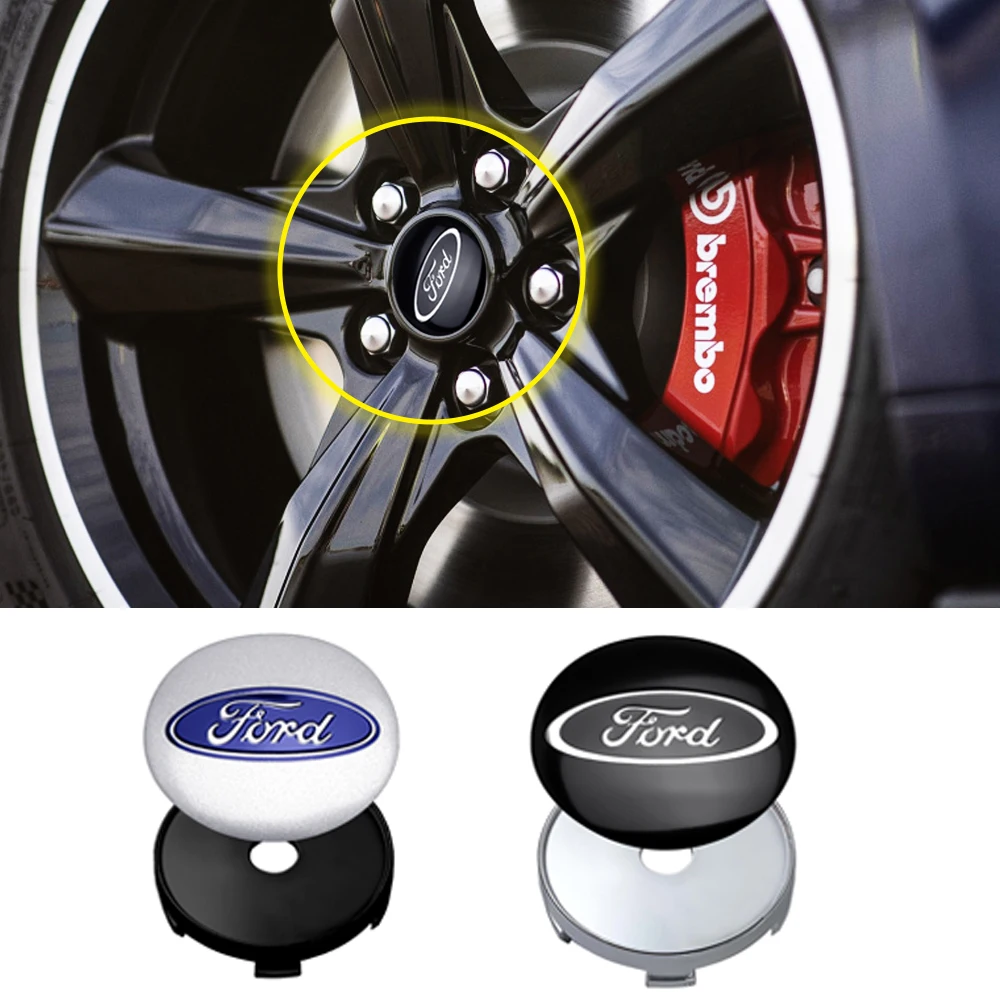 

56/60MM Car Wheel Center Hub Stickers Caps Accessories for Ford Focus 3 4 MK2 MK3 MK5 Taurus Escape Kuga Explorer Fiesta Mondeo
