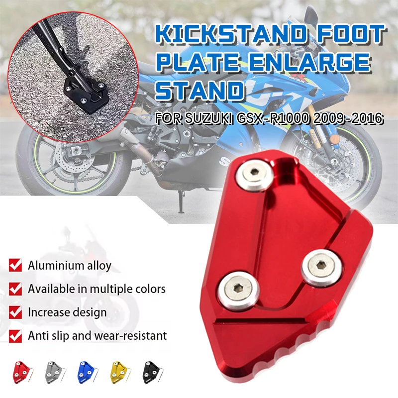 

Motorcycle CNC Kickstand Foot Side Stand Extension Pad Support Plate For SUZUKI GSXR1000 GSX-R1000 GSXR 1000 2009-2016 2015 2014