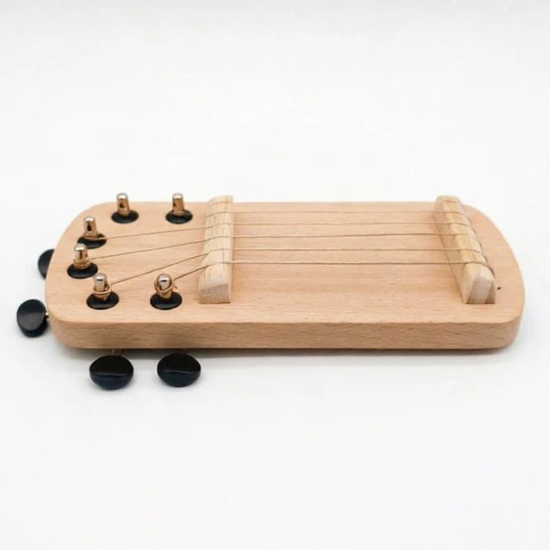 Folk Guitar Right Hand Trainer Wooden 6 String Guitar Finger Exerciser Beginners Basic Skills Trainer Portable Instrument Parts