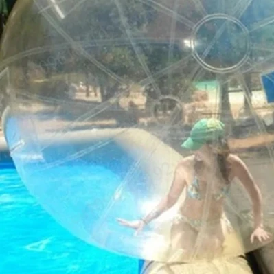 2m TPU Inflatable Human Hamster Zorb Roller, Giant Water Walking Ball for Pool and Water Park Use