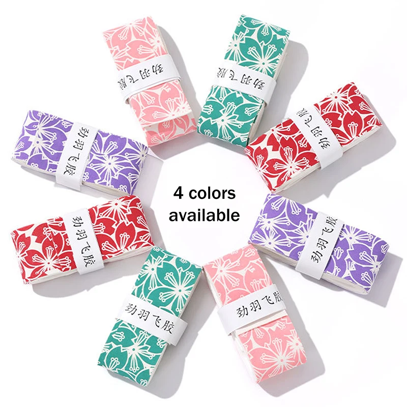 

1PC Sakura Print Tennis Badminton Grip Tape Sweat-Absorbent Shock-Absorbing Quickly Self-adhesive Grip Wear-resistant Non-Slip