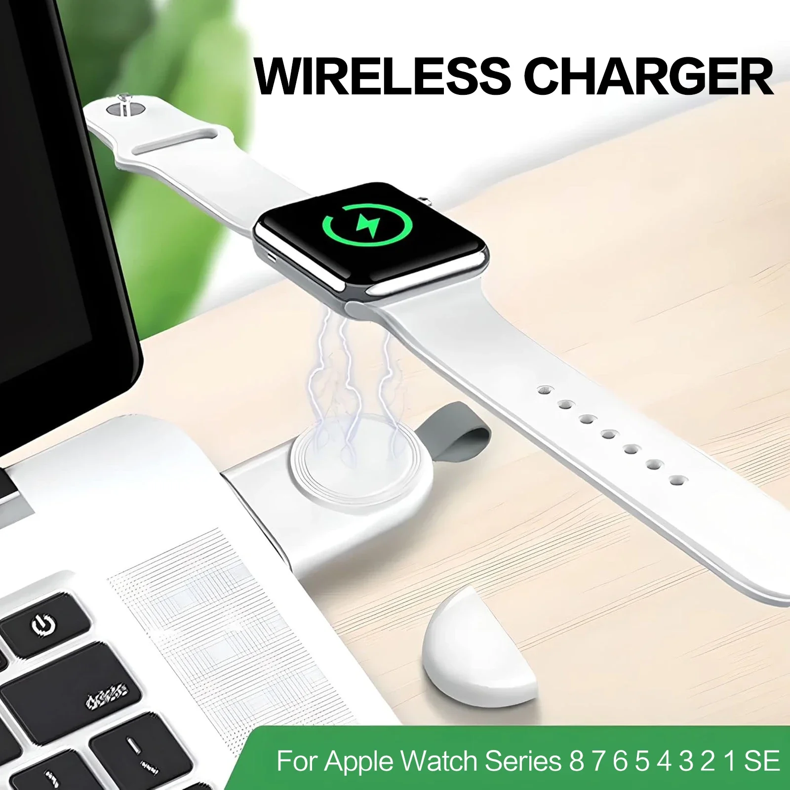 Portable Apple Watch Charger Magnetic Wireless Charging Keychain Travel USB Fast Charger For iWatch Series Accessories Outdoor view 3