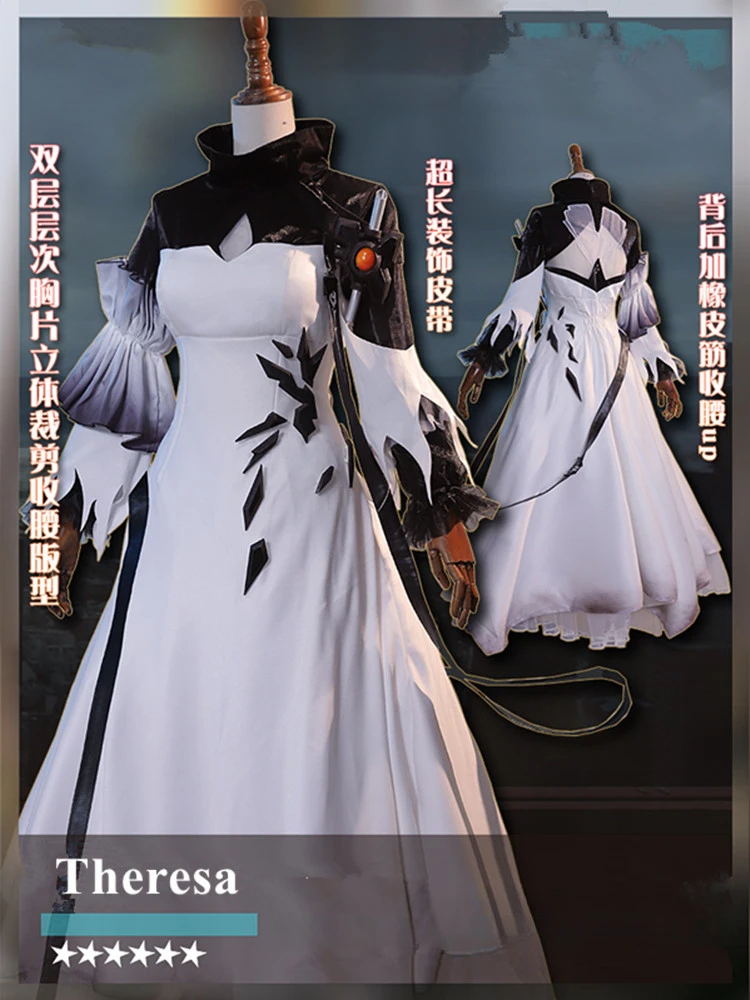 

Hot Game Arknights Theresa Battle Suit Cosplay Costume Gorgeous Dress Cos Clothes Women Girls Comic-con Party Role Play Outfit