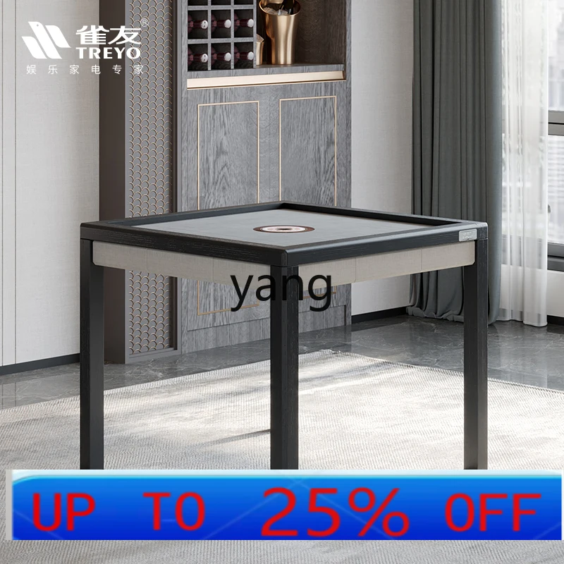 cx Automatic Solid Wood Mahjong Machine National Style Electric Chess and Card Room Mahjong Table Dining Table Dual-Use
