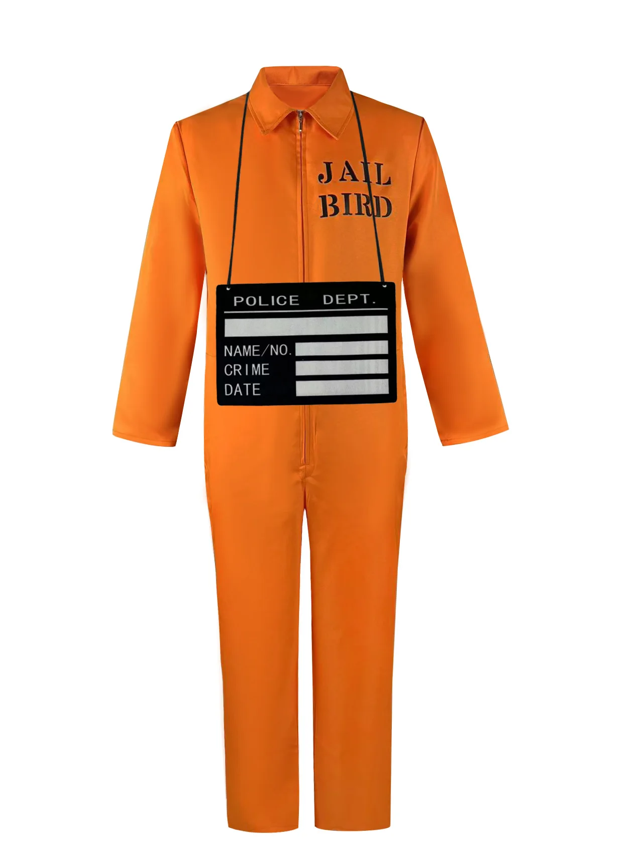 

Halloween Cosplay Costumes Adult Prisoner Men's Orange Jumpsuit Jail Outfit Prison Prisoner Suit Convict Performing Clothes