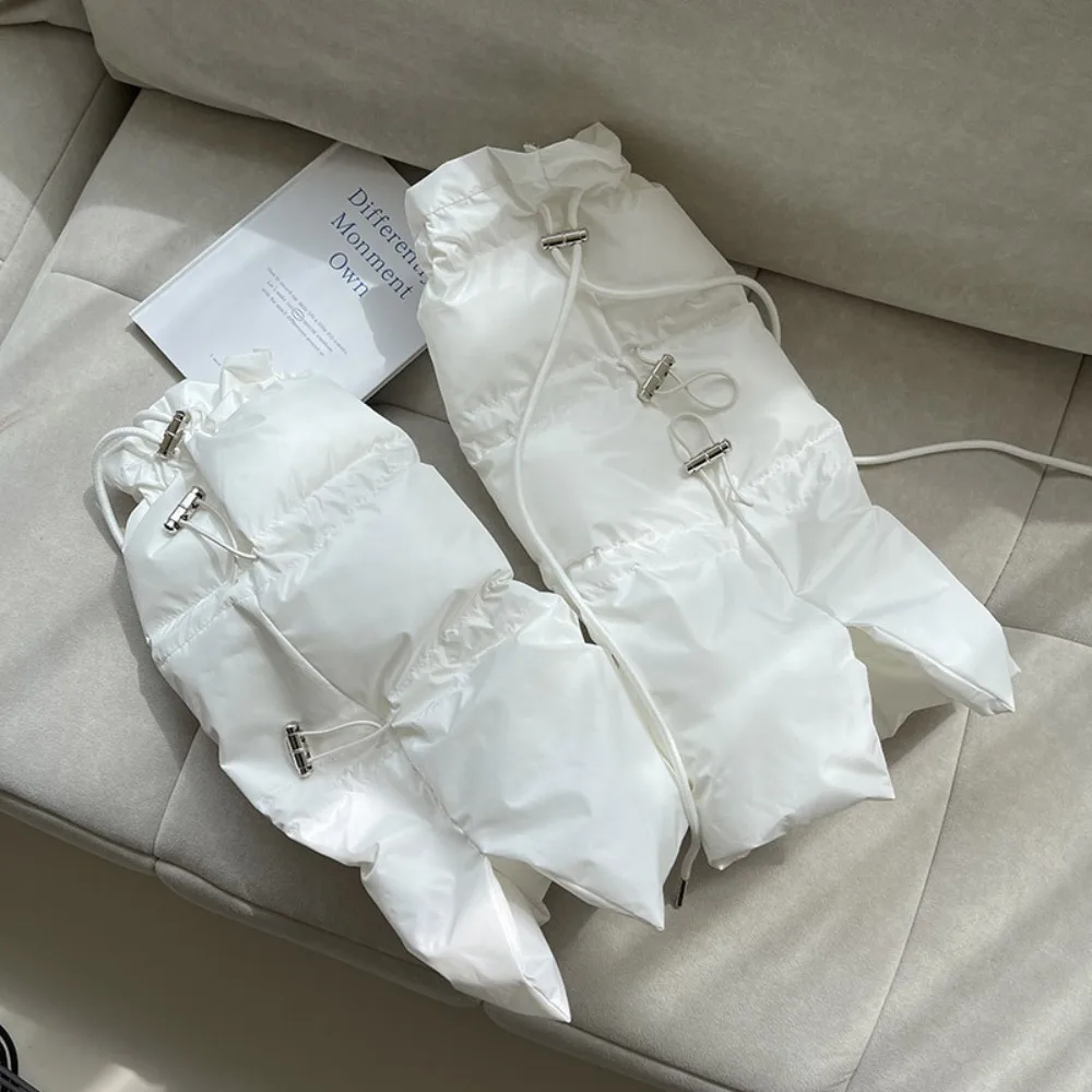 

Fashion Thick Leg Warmer Drawstring Padded Puffer Split Boot Cuffs Adjustable Socks Sleeves Winter