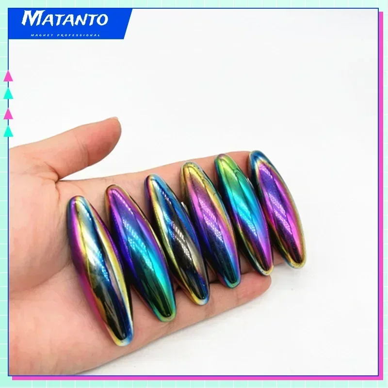 10Pcs/Set D43X15mm D60X18mm Oval Colorful Magnet Strong Magnetic Therapy Relief Oval Shape Ferrite Magnets Neodymium Magnet