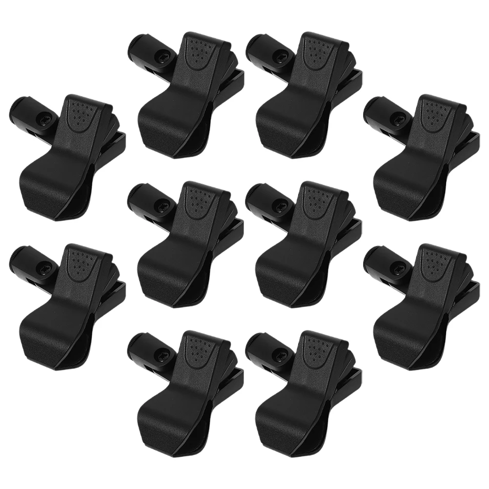 

10pcs Microphone Clip Holder Secure Grip Durable Compact Design For Live Streaming Meetings Desktop Stand Mic Cable Clips