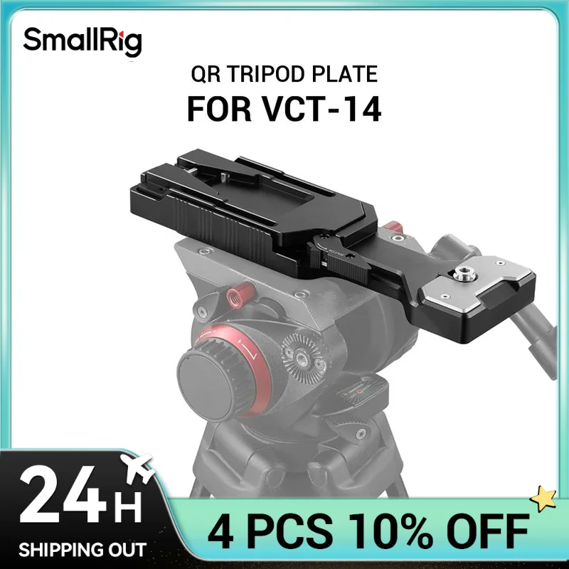 Smallrig VCT-14 Quick Release Tripod Plate With 1/4 3/8 Thread Holes for Camera Camcorder 2169