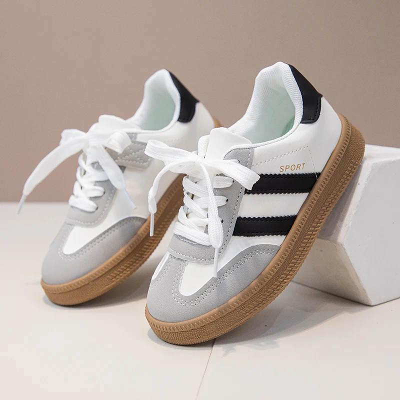 

Детская теннисная обувь, новинка 2026, простые детские кроссовки для девочек, лоскутные нескользящие повседневные школьные кроссовки для мальчиков, нескользящие