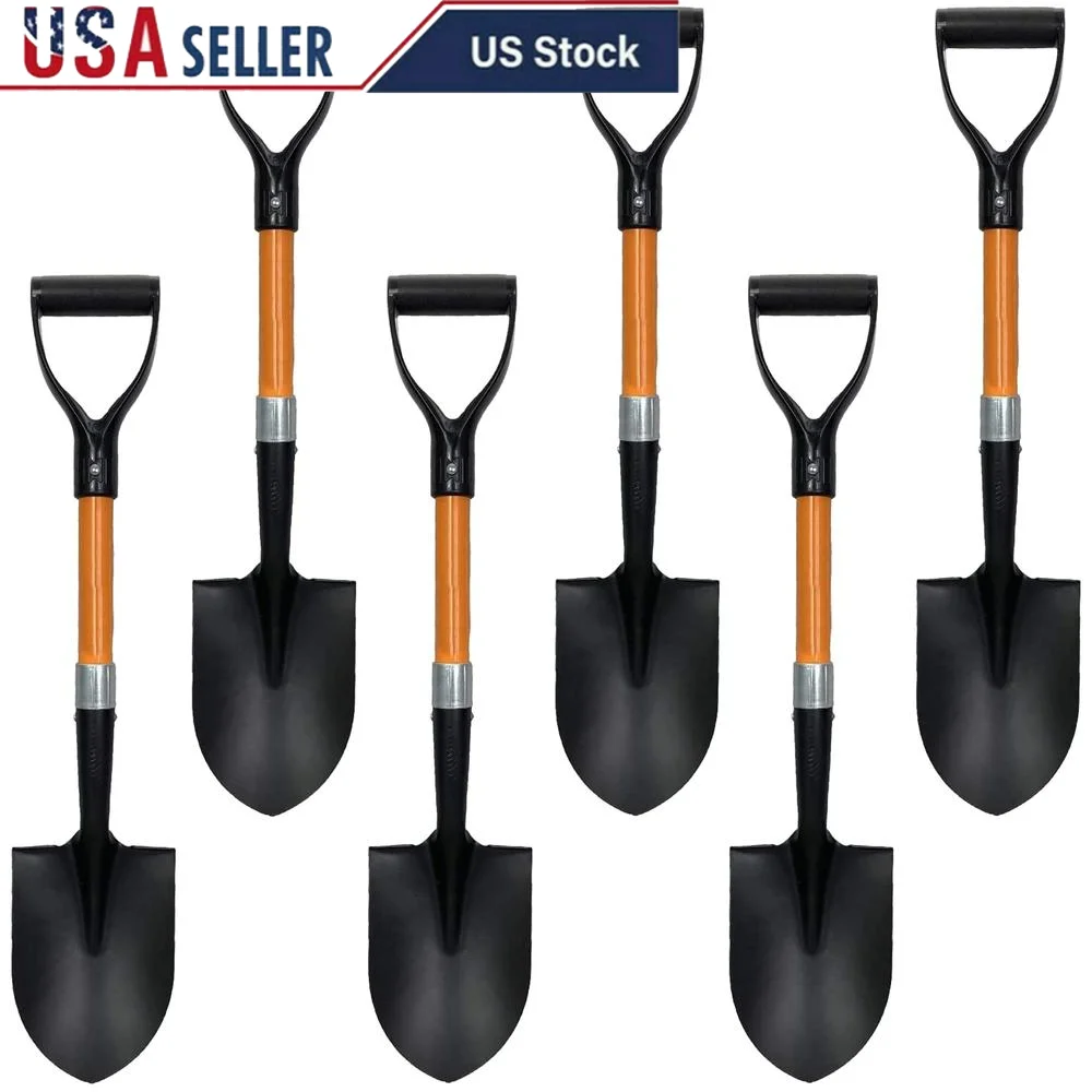 Ashman Short Handle Digging Shovel 6 Pack Kids Beach Shovel Shovel Digging 27-inch with Sturdy Blade Small Garden Shovel Kids