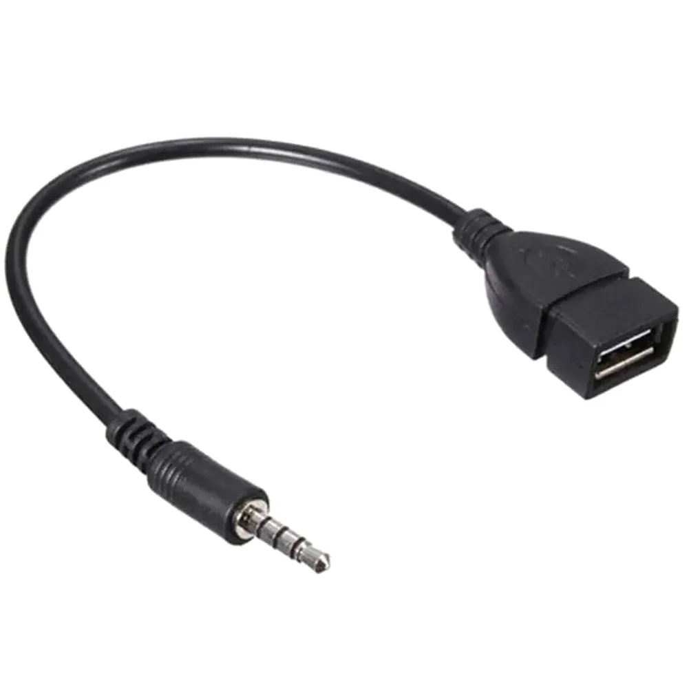 Car Audio AUX 3.5mm Male To USB 2.0 Type A Female Converter Adapter Cable Automotive Interior Accessories
